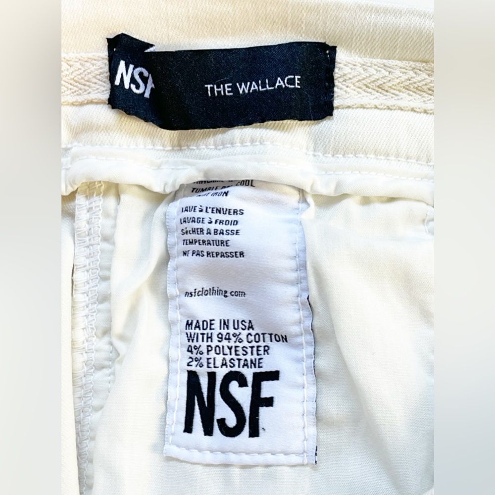 NSF The Wallace Slim Pant Trouser in cream NWT. - Picture 8 of 8